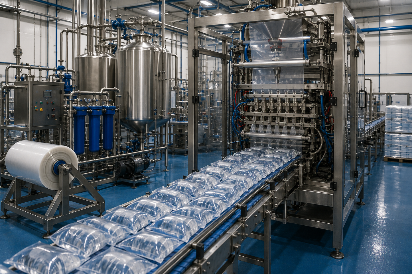 Linha de Produção de Água em Saquetas